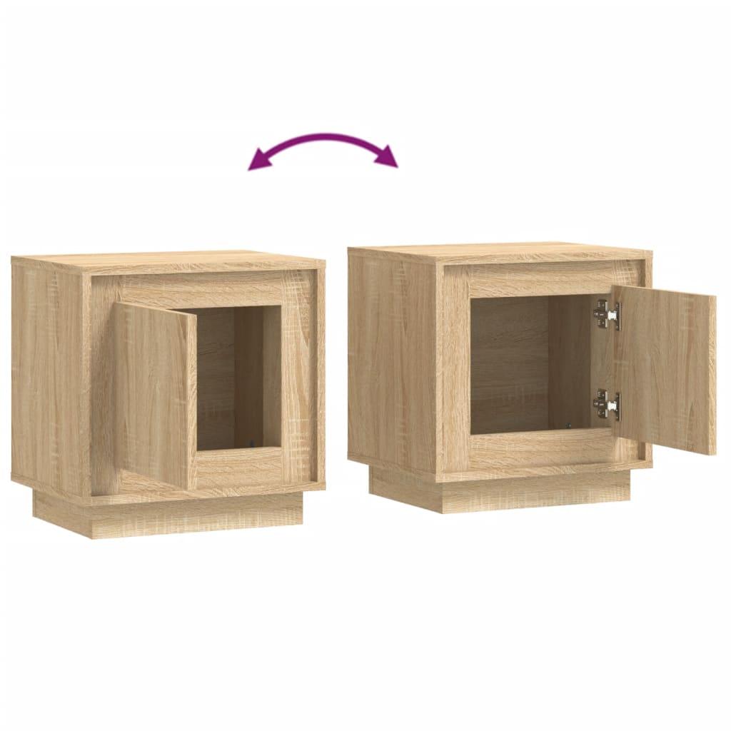 Bedside Cabinets 2 pcs Sonoma Oak 44x35x45 cm Engineered Wood