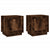 Bedside Cabinets 2 pcs Smoked Oak 44x35x45 cm Engineered Wood