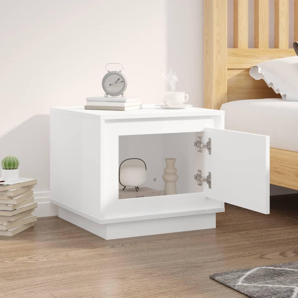 Coffee Table White 51x50x44 cm Engineered Wood