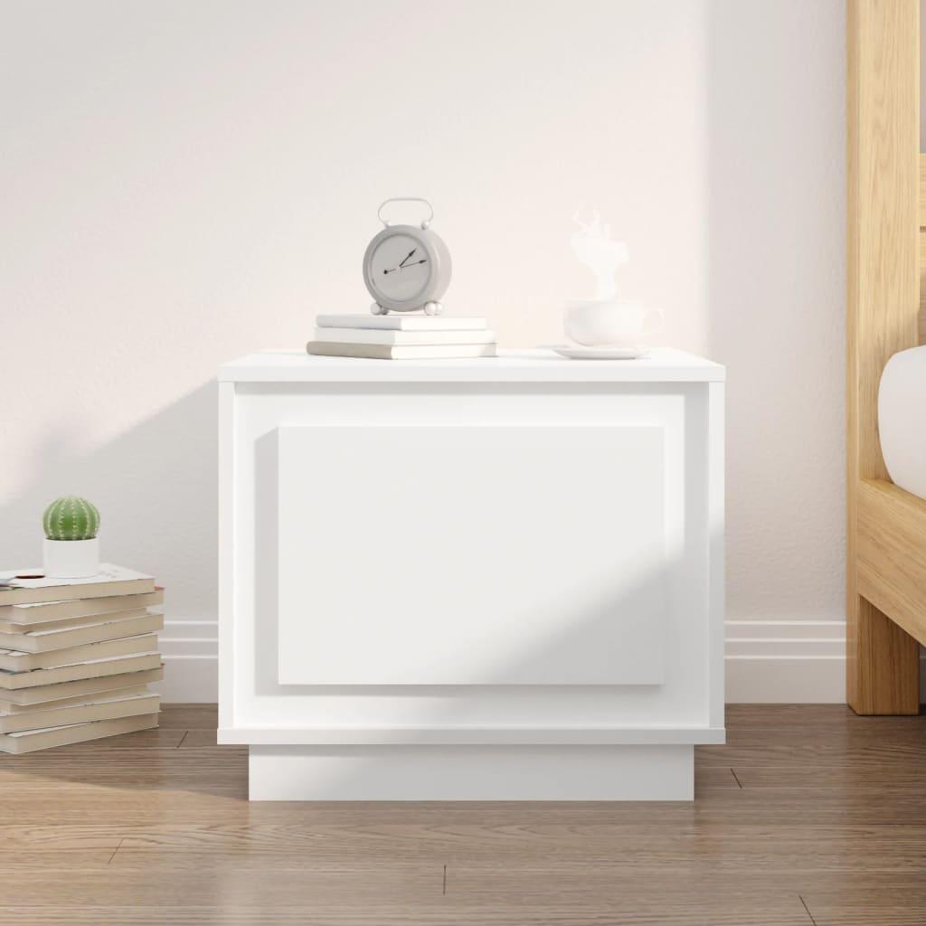 Coffee Table High Gloss White 51x50x44 cm Engineered Wood