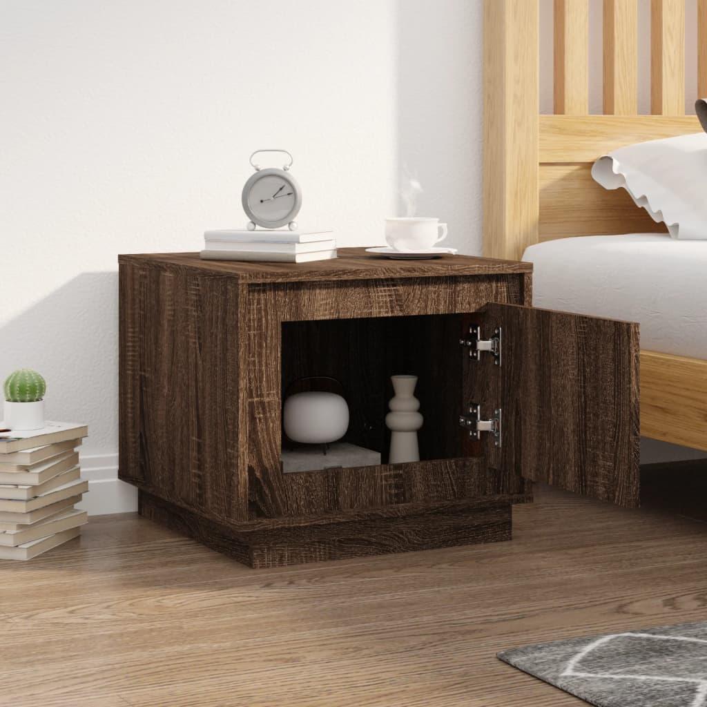 Coffee Table Brown Oak 51x50x44 cm Engineered Wood