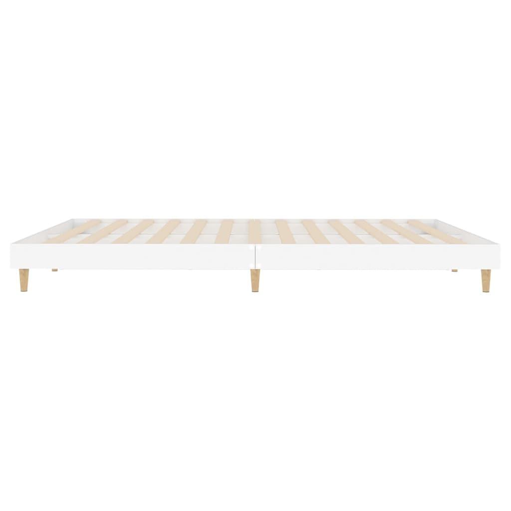 Bed Frame without Mattress White 183x203 cm King Engineered Wood