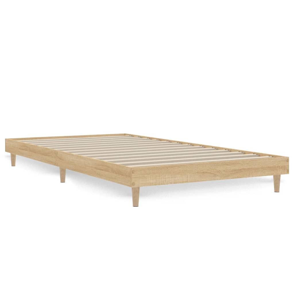 Bed Frame without Mattress Sonoma Oak 90x190 cm Engineered Wood