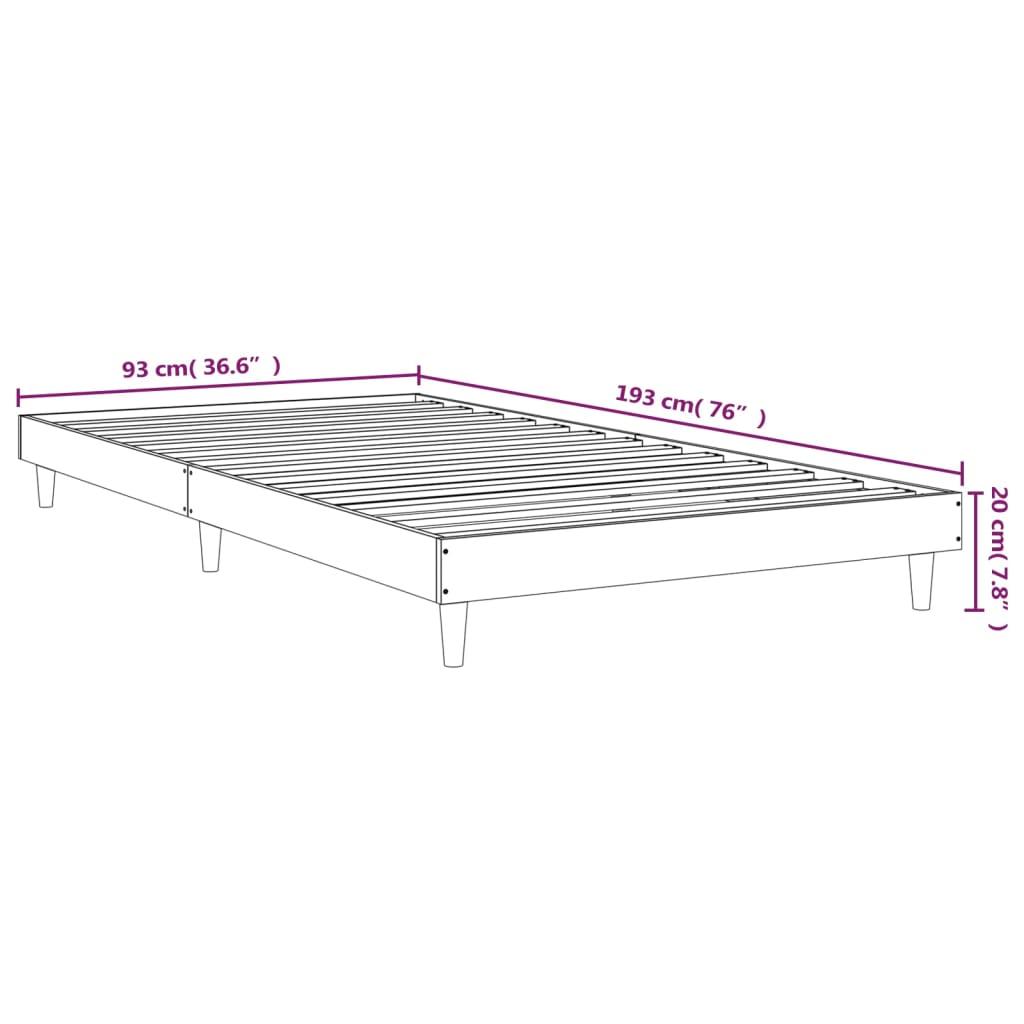 Bed Frame without Mattress Sonoma Oak 90x190 cm Engineered Wood