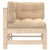 Corner Sofa with Cushions Solid Wood Pine