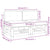 Middle Sofas with Cushions 2 pcs Solid Wood Pine