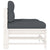 Middle Sofas with Cushions 2 pcs White Solid Wood Pine