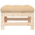 Garden Footstools with Cushions 2pcs Solid Wood Pine