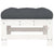 Garden Footstools with Cushions 2pcs White Solid Wood Pine