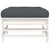 Garden Footstools with Cushions 2pcs White Solid Wood Pine