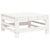 Garden Footstools with Cushions 2pcs White Solid Wood Pine