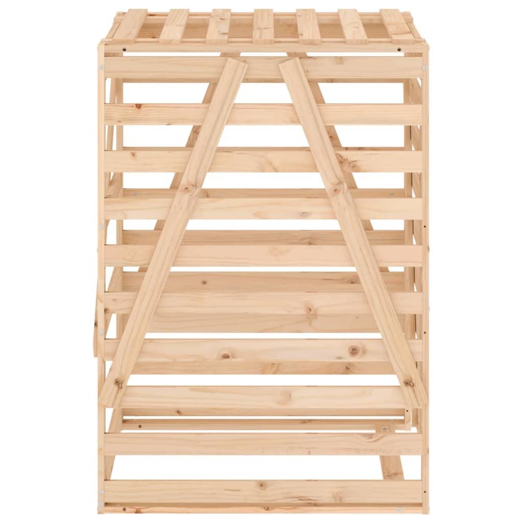 Wheelie Bin Storage 84x90x128.5 cm Solid Wood Pine