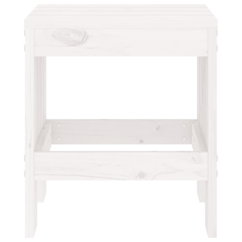 Garden Stools 2 pcs White 40x36x45 cm Solid Wood Pine