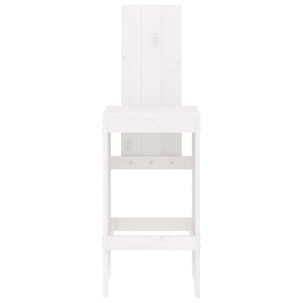 Bar Stools 2 pcs White 40x42x120 cm Solid Wood Pine