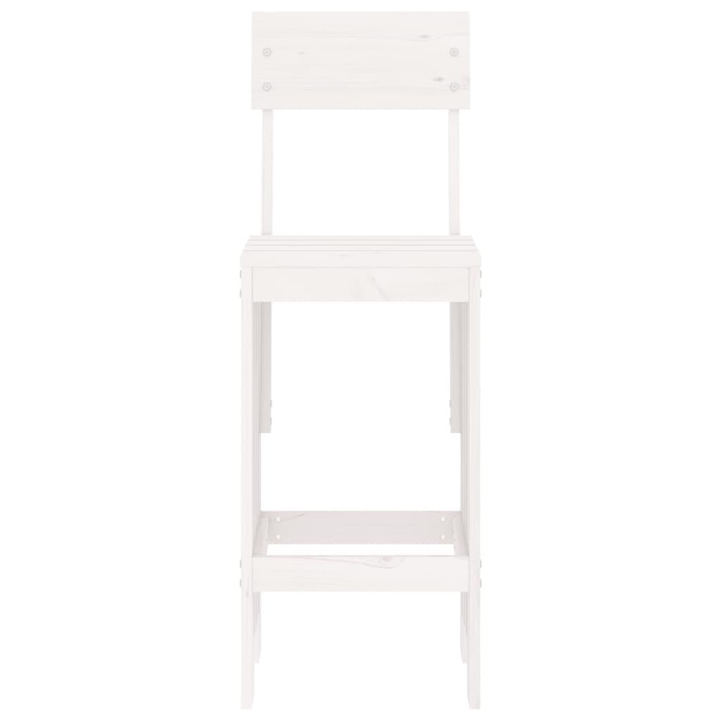 Bar Stools 2 pcs White 40x48.5x115.5 cm Solid Wood Pine