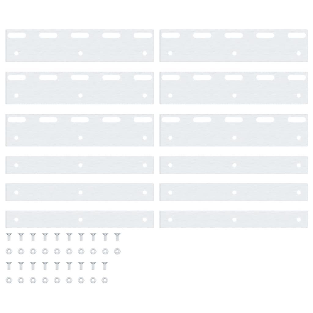 Connecting Plates 6 pcs Silver 20 cm Stainless Steel