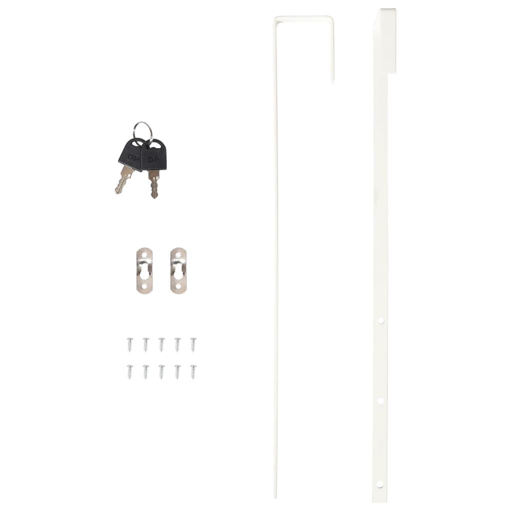 Mirror Jewellery Cabinet Wall Mounted White 37.5x10x90 cm