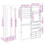 Mirror Jewellery Cabinet Wall Mounted White 37.5x10x106 cm