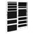Mirror Jewellery Cabinet with LED Lights Wall Mounted White
