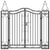 Garden Gate Black 121x8x120 cm Wrought Iron