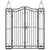 Garden Gate Black 121x8x150 cm Wrought Iron