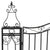 Garden Gate Black 121x8x150 cm Wrought Iron