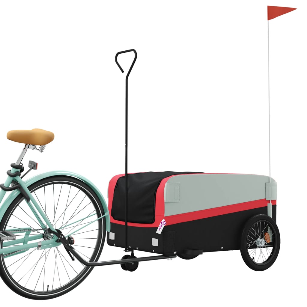 Bike Trailer Black and Red 45 kg Iron