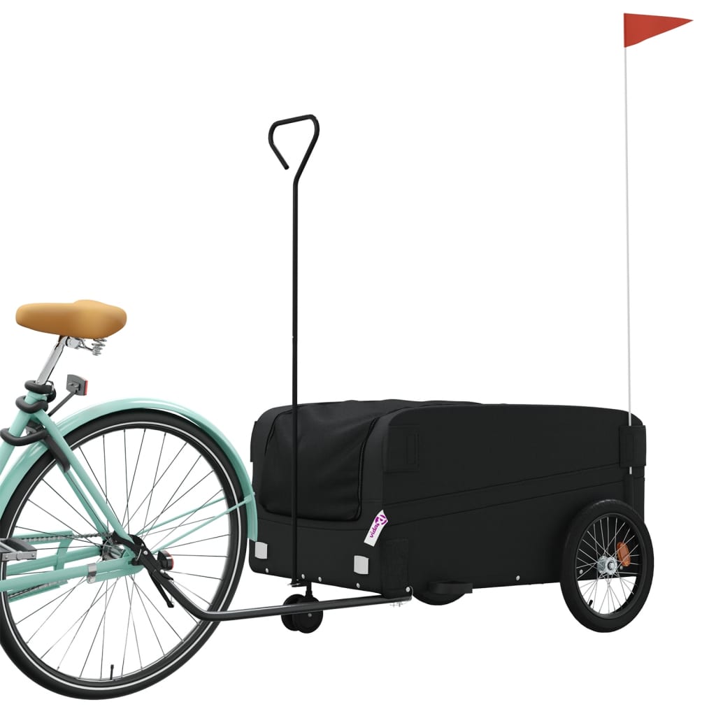 Bike Trailer Black 45 kg Iron