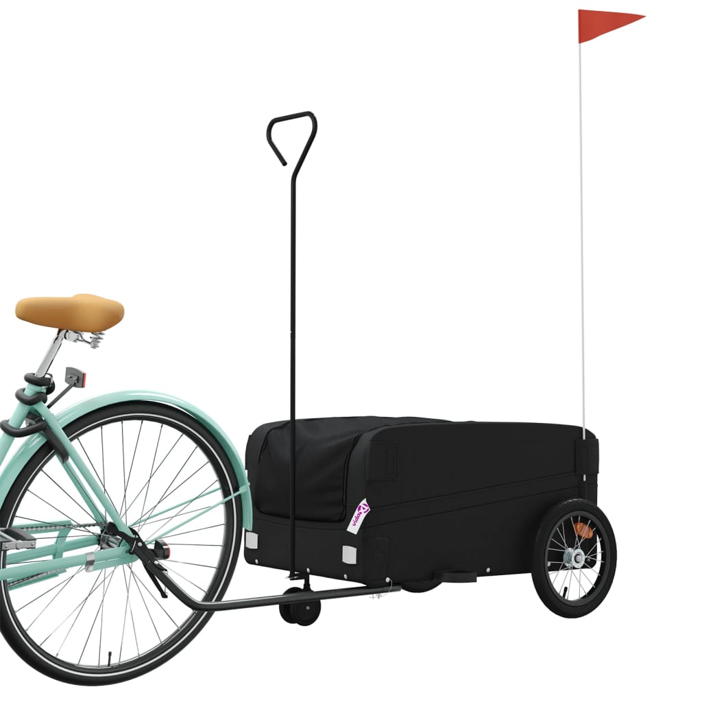 Bike Trailer Black 45 kg Iron