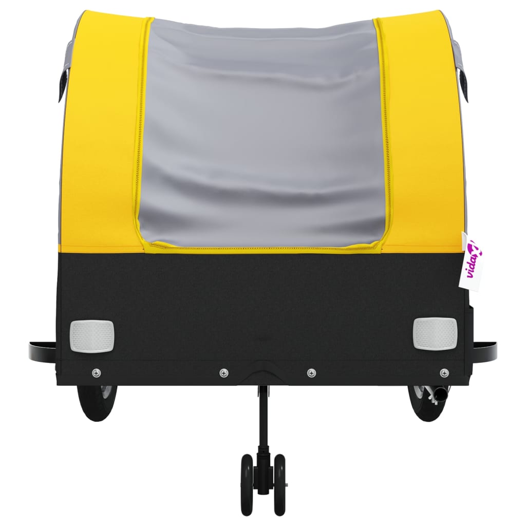 Bike Trailer Black and Yellow 45 kg Iron