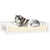 Dog Bed White 105.5x75.5x28 cm Solid Wood Pine