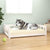 Dog Bed White 105.5x75.5x28 cm Solid Wood Pine