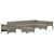 8 Piece Garden Lounge Set with Cushions Grey Poly Rattan