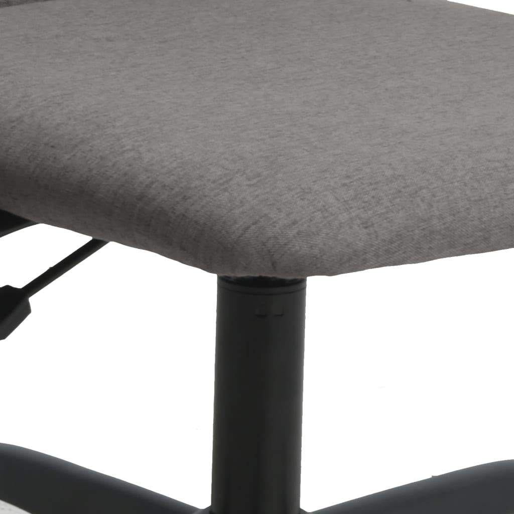 Office Chair Height Adjustable Dark Grey Fabric