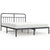 Metal Bed Frame without Mattress with Headboard Black 183x203 cm King