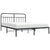 Metal Bed Frame without Mattress with Headboard Black 183x203 cm King