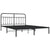 Metal Bed Frame without Mattress with Headboard Black 183x203 cm King