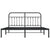 Metal Bed Frame without Mattress with Headboard Black 183x203 cm King