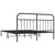 Metal Bed Frame without Mattress with Headboard Black 183x203 cm King