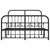 Metal Bed Frame without Mattress with Footboard Black 135x190 cm