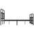 Metal Bed Frame without Mattress with Footboard Black 135x190 cm