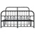 Metal Bed Frame without Mattress with Footboard Black 150x200 cm