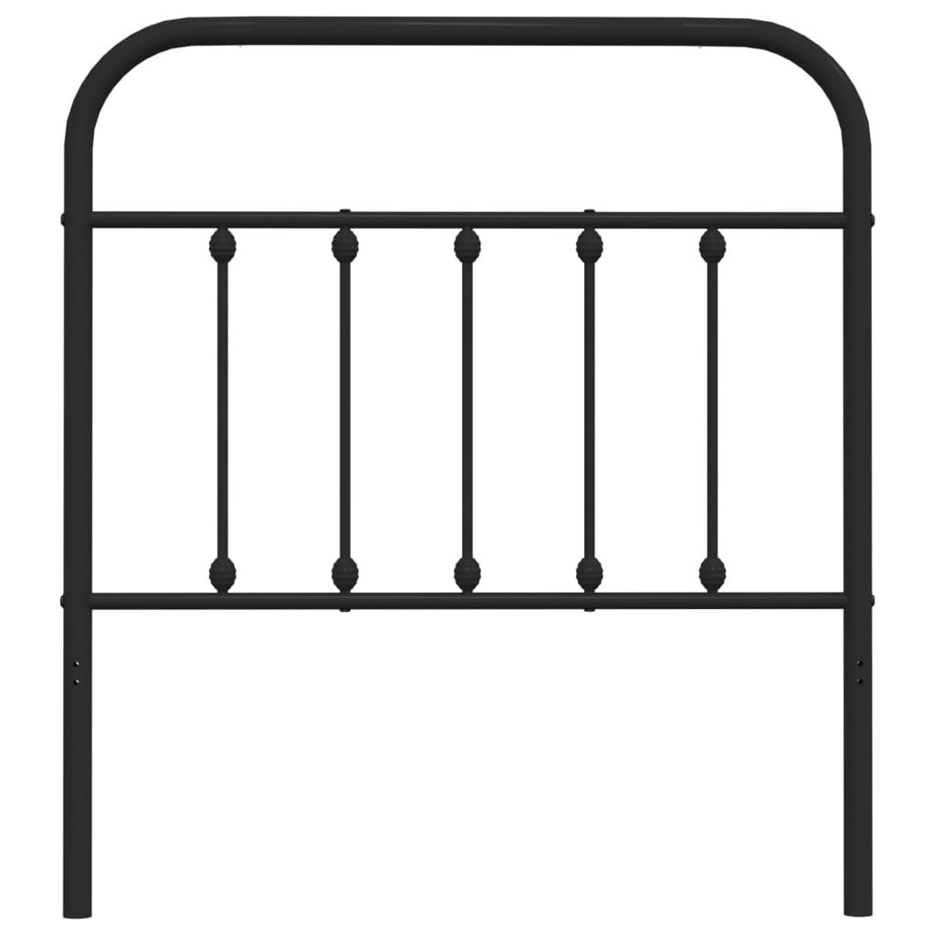 Metal Replace Headboard Black 90 cm