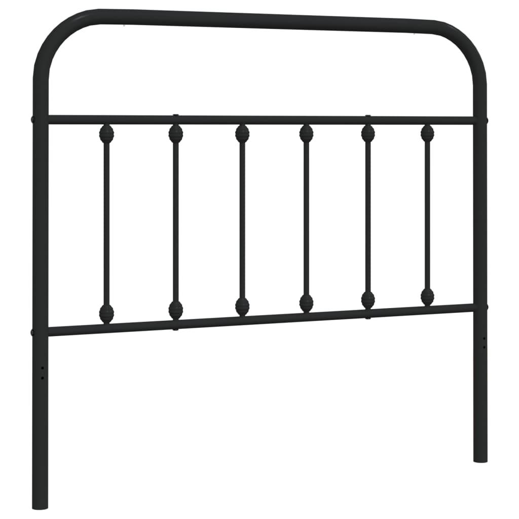 Metal Replace Headboard Black 107 cm