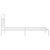 Metal Bed Frame without Mattress with Headboard White 107x203 cm King Single