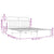 Metal Bed Frame without Mattress with Headboard White 183x203 cm King