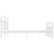 Metal Bed Frame without Mattress with Footboard White 183x203 cm King