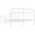 Metal Bed Frame without Mattress with Footboard White 183x203 cm King