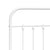 Metal Bed Frame without Mattress with Footboard White 183x203 cm King