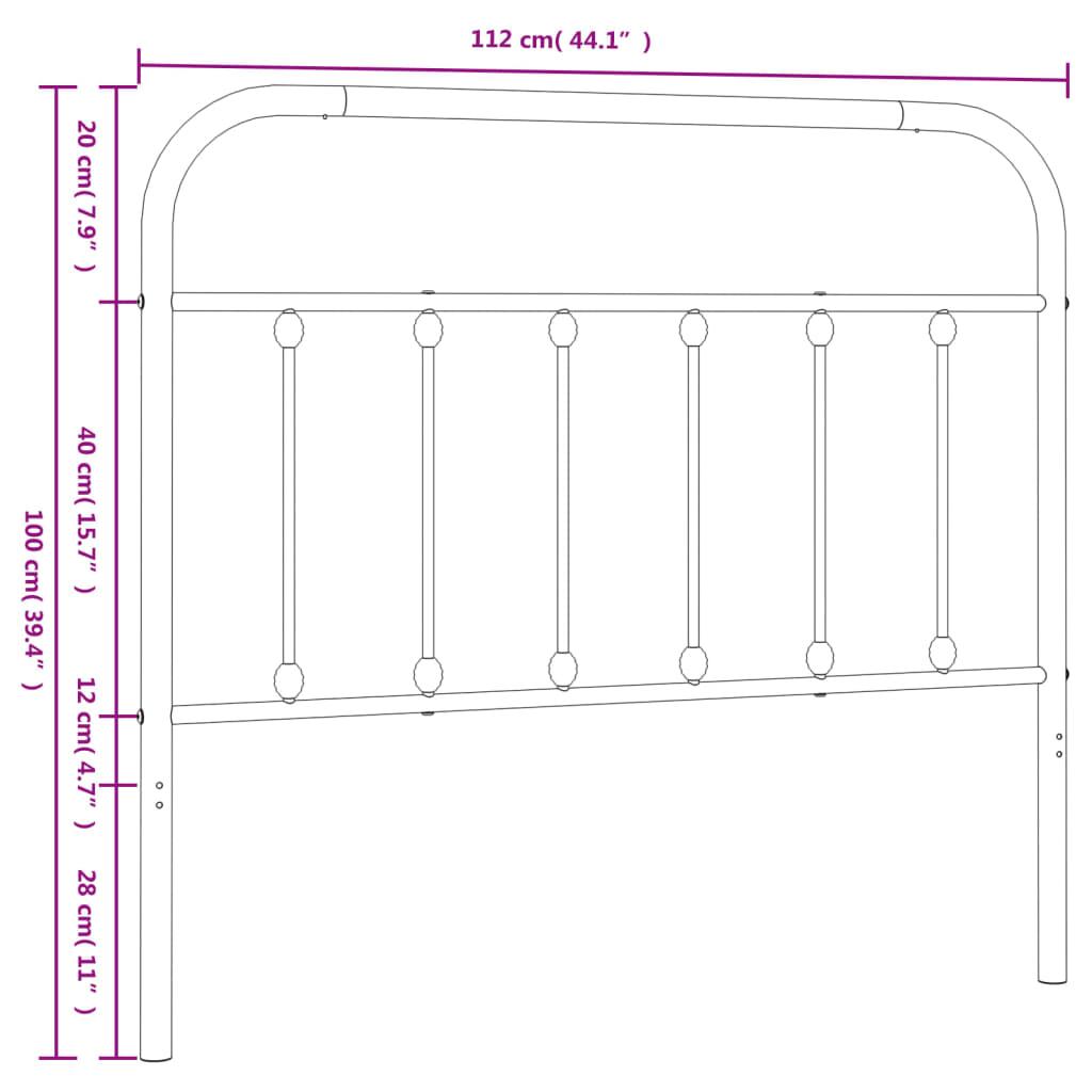 Metal Replace Headboard White 107 cm